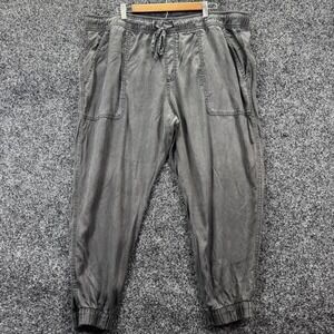 Orvis Women XXL Gray Lyocell Jogger Pants Elastic Waist Drawstring Pockets Soft